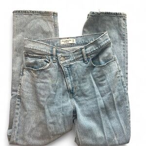 Abercrombie crossover waist 90s straight jean
